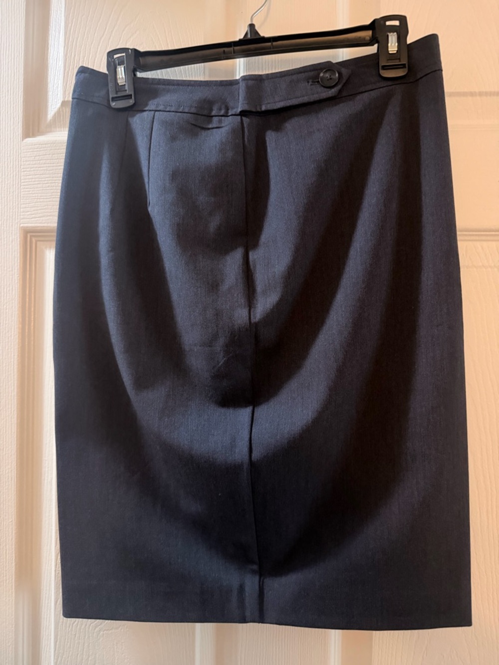 LOFT Black Pencil Skirt with Subtle Button Waist